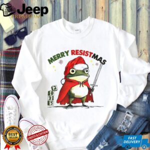 Portland frog Santa hat Merry Resistmas Merry Christmas 2025 meme shirt