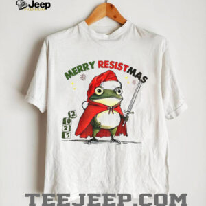 Portland frog Santa hat Merry Resistmas Merry Christmas 2025 meme shirt