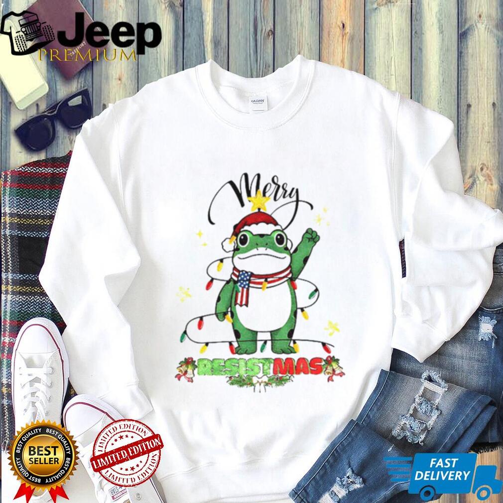 Portland frog Santa hat Merry Resistmas Merry Christmas 2025 shirt Portland frog Santa hat Merry Resistmas Merry Christmas 2025 shirt