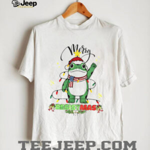 Portland frog Santa hat Merry Resistmas Merry Christmas 2025 shirt