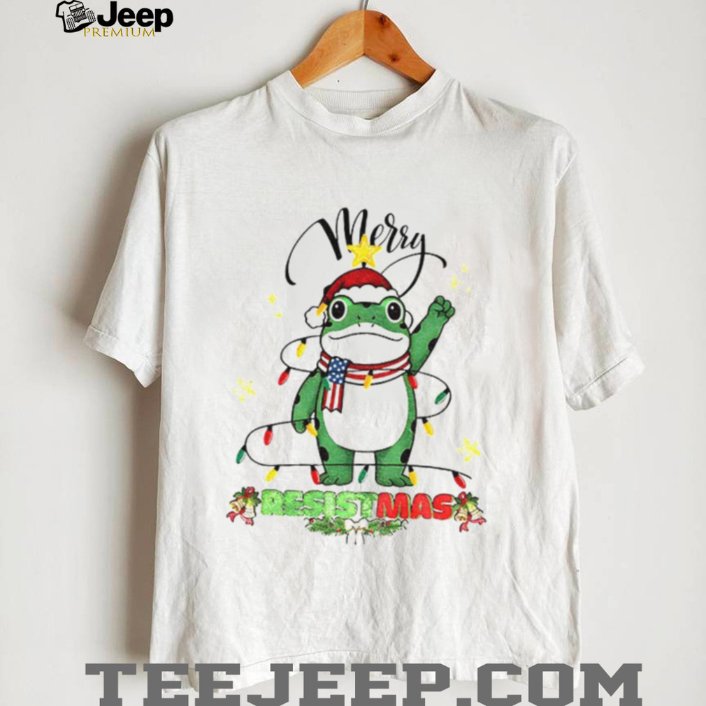 Portland frog Santa hat Merry Resistmas Merry Christmas 2025 shirt Portland frog Santa hat Merry Resistmas Merry Christmas 2025 shirt