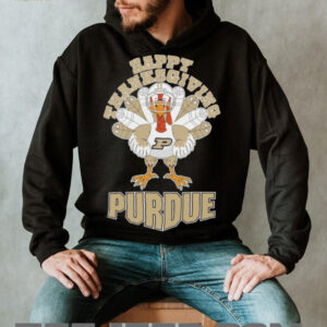 Purdue Boilermakers Happy Thanksgiving Turkey TShirt Purdue Boilermakers Happy Thanksgiving Turkey TShirt