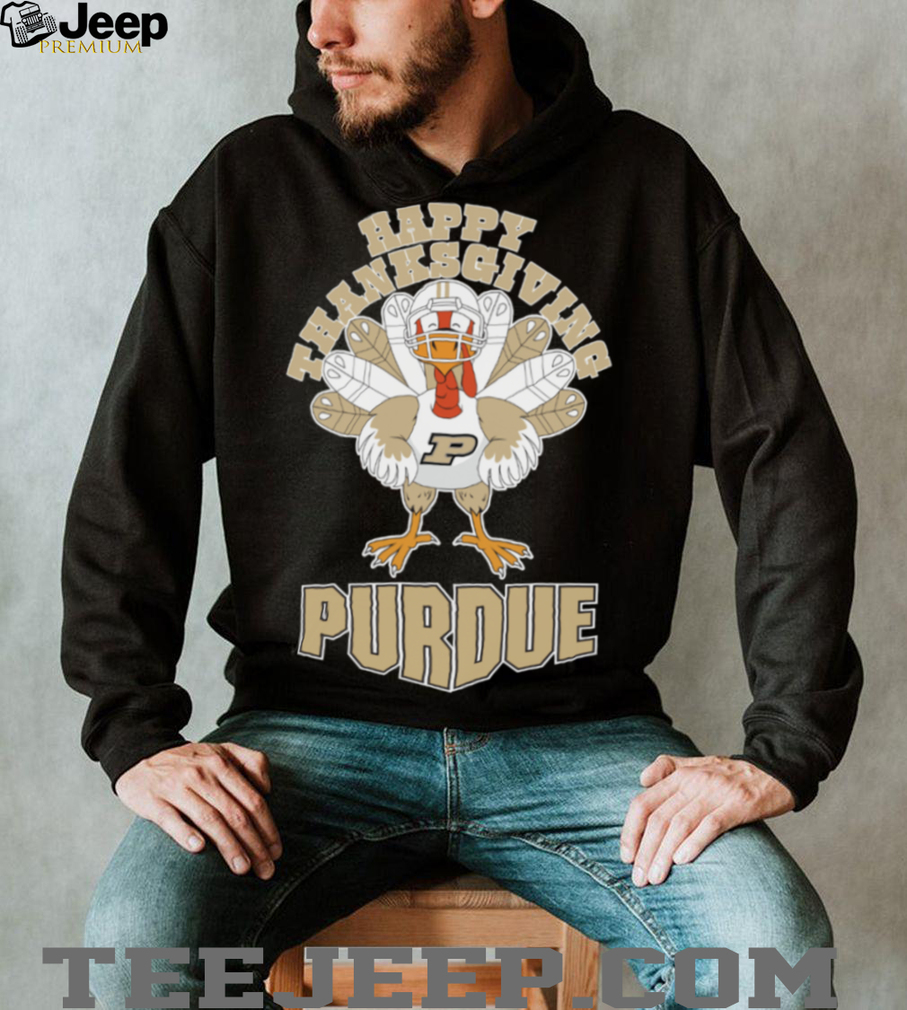 Purdue Boilermakers Happy Thanksgiving Turkey TShirt Purdue Boilermakers Happy Thanksgiving Turkey TShirt
