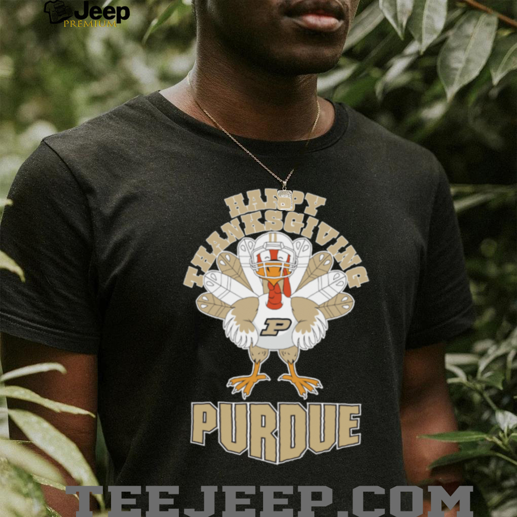 Purdue Boilermakers Happy Thanksgiving Turkey TShirt Purdue Boilermakers Happy Thanksgiving Turkey TShirt
