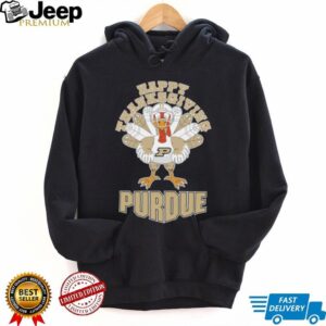 Purdue Boilermakers Happy Thanksgiving Turkey TShirt