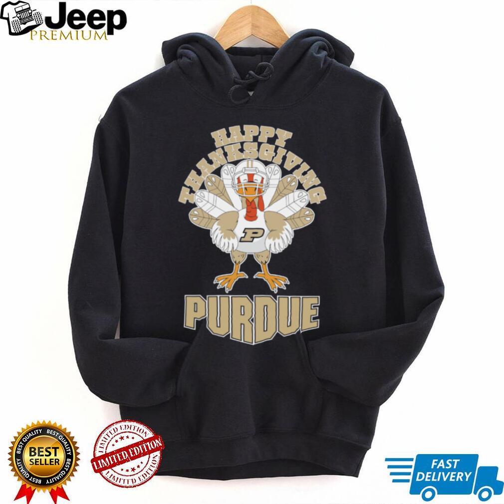 Purdue Boilermakers Happy Thanksgiving Turkey TShirt Purdue Boilermakers Happy Thanksgiving Turkey TShirt