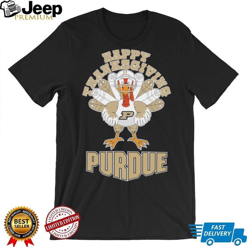 Purdue Boilermakers Happy Thanksgiving Turkey TShirt Purdue Boilermakers Happy Thanksgiving Turkey TShirt