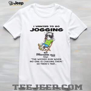 Raccoon I wanted to go jogging but proverbs says the wicked run when no one is chasing them so there’s that shirt