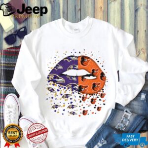 Ravens and Orioles Fan Lips Tee