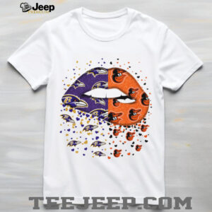 Ravens and Orioles Fan Lips Tee