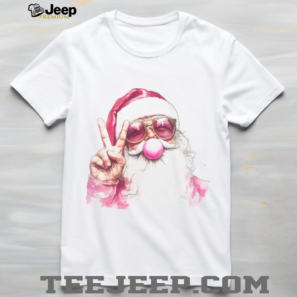 Retro Santa Christmas Blowing Bubble, Vintage Merry Christmas Sweater, Funny Santa With Sunglasses Xmas Holiday Shirt Retro Santa Christmas Blowing Bubble, Vintage Merry Christmas Sweater, Funny Santa With Sunglasses Xmas Holiday Shirt