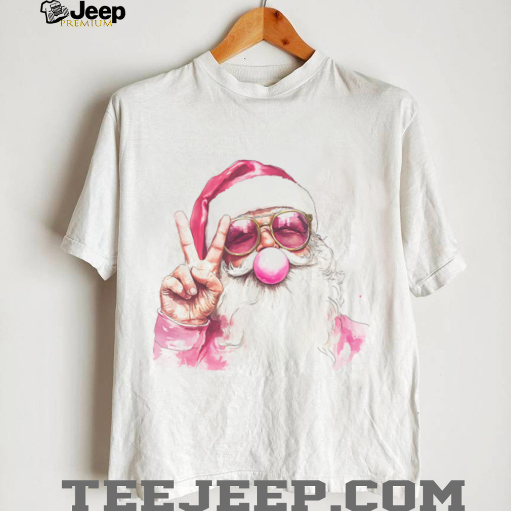 Retro Santa Christmas Blowing Bubble, Vintage Merry Christmas Sweater, Funny Santa With Sunglasses Xmas Holiday Shirt Retro Santa Christmas Blowing Bubble, Vintage Merry Christmas Sweater, Funny Santa With Sunglasses Xmas Holiday Shirt