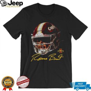 Rocco Becht helmet Iowa State Cyclones NFL Football signature vintage shirt