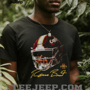 Rocco Becht helmet Iowa State Cyclones NFL Football signature vintage shirt