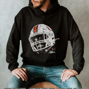 Rueben Bain Jr. helmet face Miami Hurricanes NFL Football signature shirt Rueben Bain Jr. helmet face Miami Hurricanes NFL Football signature shirt