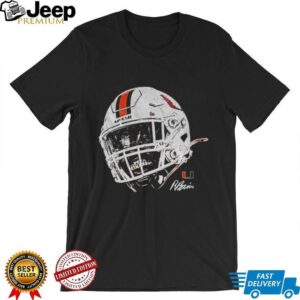 Rueben Bain Jr. helmet face Miami Hurricanes NFL Football signature shirt