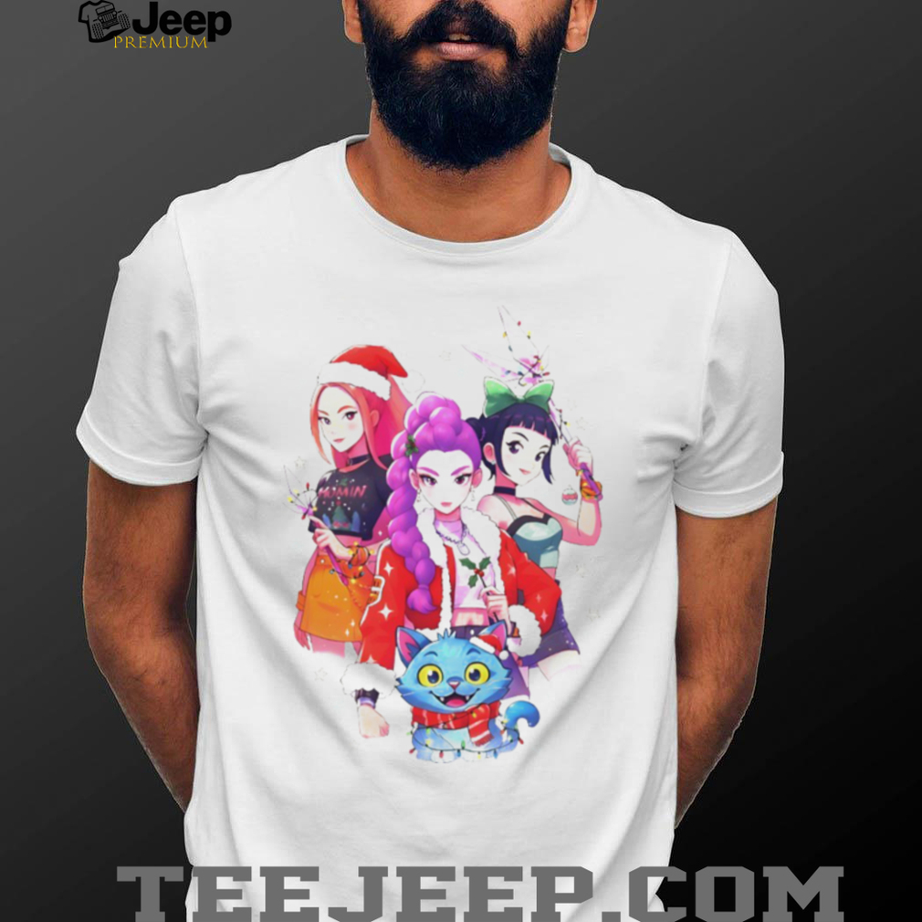 Saja Girls Christmas Anime lover Kpop Huntrix Christmas shirt Saja Girls Christmas Anime lover Kpop Huntrix Christmas shirt