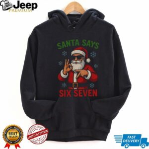 Santa Claus Santa says six seven meme Merry Christmas shirt