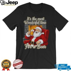 Santa Claus it’s the most wonderful time for a beer Merry Christmas shirt