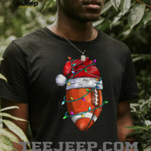 Santa Sports Design For Men Boys Christmas Football Player T Shirt