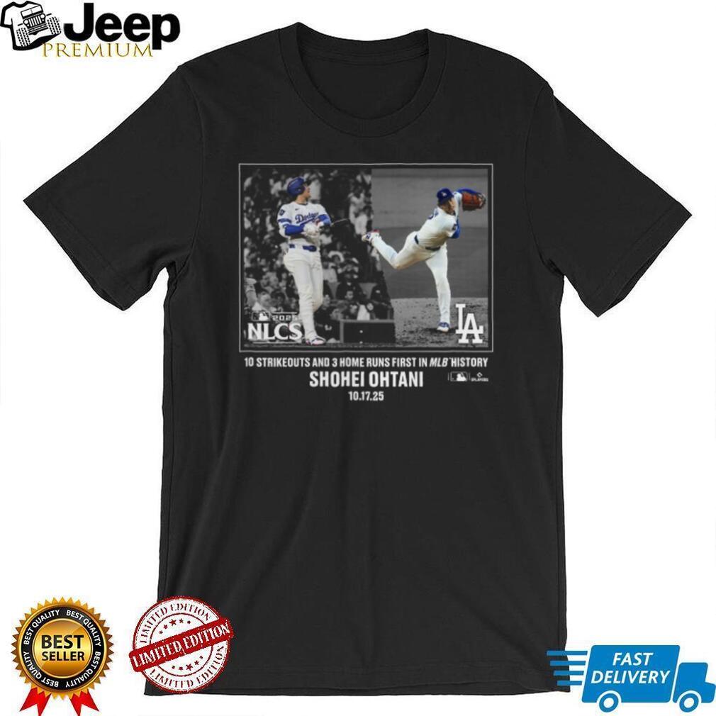 Shohei Ohtani Los Angeles Dodgers NLCS 2025 MLB Postseason Moment T Shirts Shohei Ohtani Los Angeles Dodgers NLCS 2025 MLB Postseason Moment T Shirts