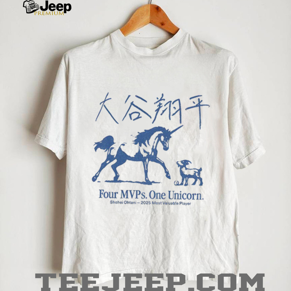 Shohei Ohtani four MVPs One unicorn 2025 most valuable player Japan shirt Shohei Ohtani four MVPs One unicorn 2025 most valuable player Japan shirt