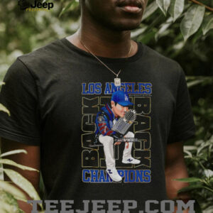 Shohei Ohtani hold trophy Los Angeles Dodgers World Series Champions Back to Back 2025 shirt