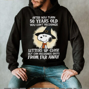 Snoopy 50th Birthday T Shirt Recognize Idiots From Far Away
