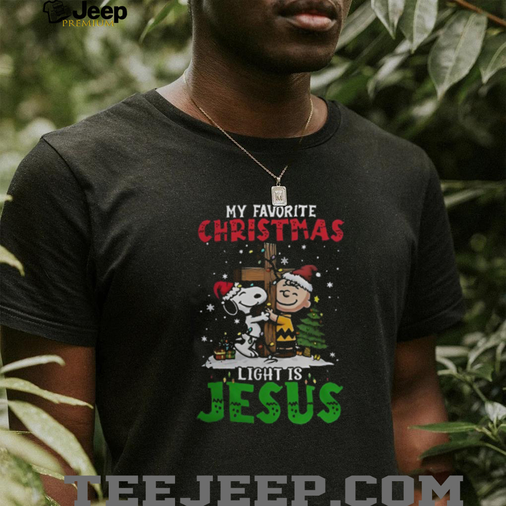 Snoopy Charlie Brown My Favorite Christmas Light Is Jesus shirt Snoopy Charlie Brown My Favorite Christmas Light Is Jesus shirt