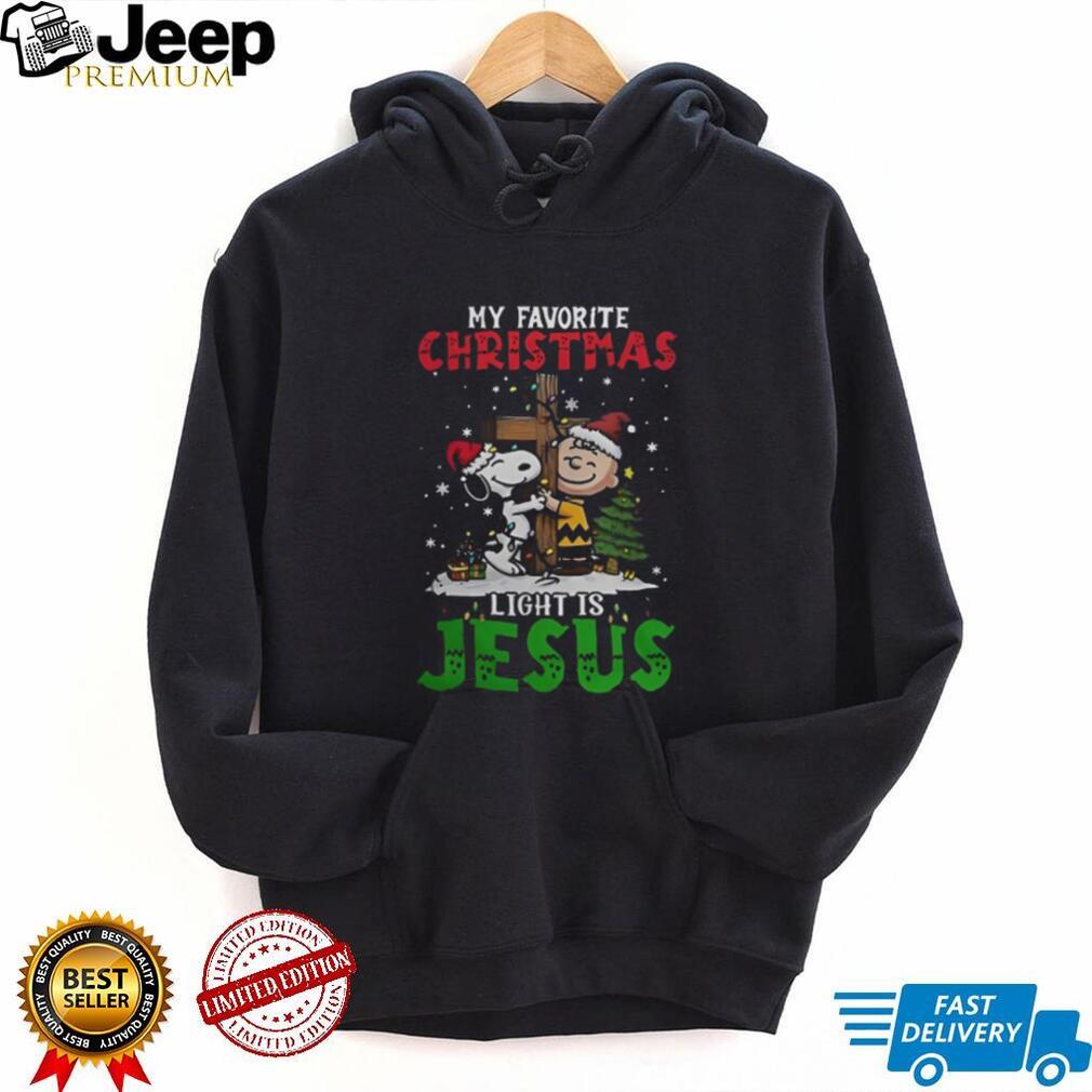 Snoopy Charlie Brown My Favorite Christmas Light Is Jesus shirt Snoopy Charlie Brown My Favorite Christmas Light Is Jesus shirt