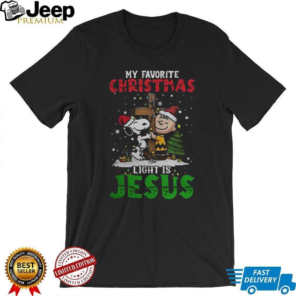 Snoopy Charlie Brown My Favorite Christmas Light Is Jesus shirt Snoopy Charlie Brown My Favorite Christmas Light Is Jesus shirt