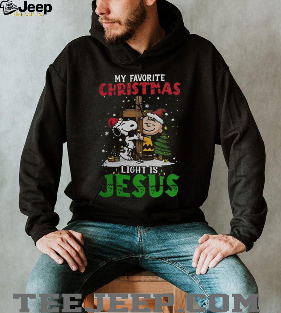 Snoopy Charlie Brown My Favorite Christmas Light Is Jesus shirt Snoopy Charlie Brown My Favorite Christmas Light Is Jesus shirt