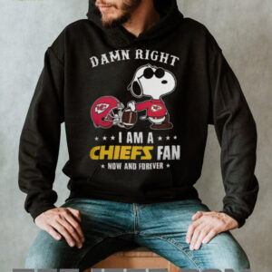 Snoopy Damn Right I Am A Chiefs Fan Now And Forever T Shirt
