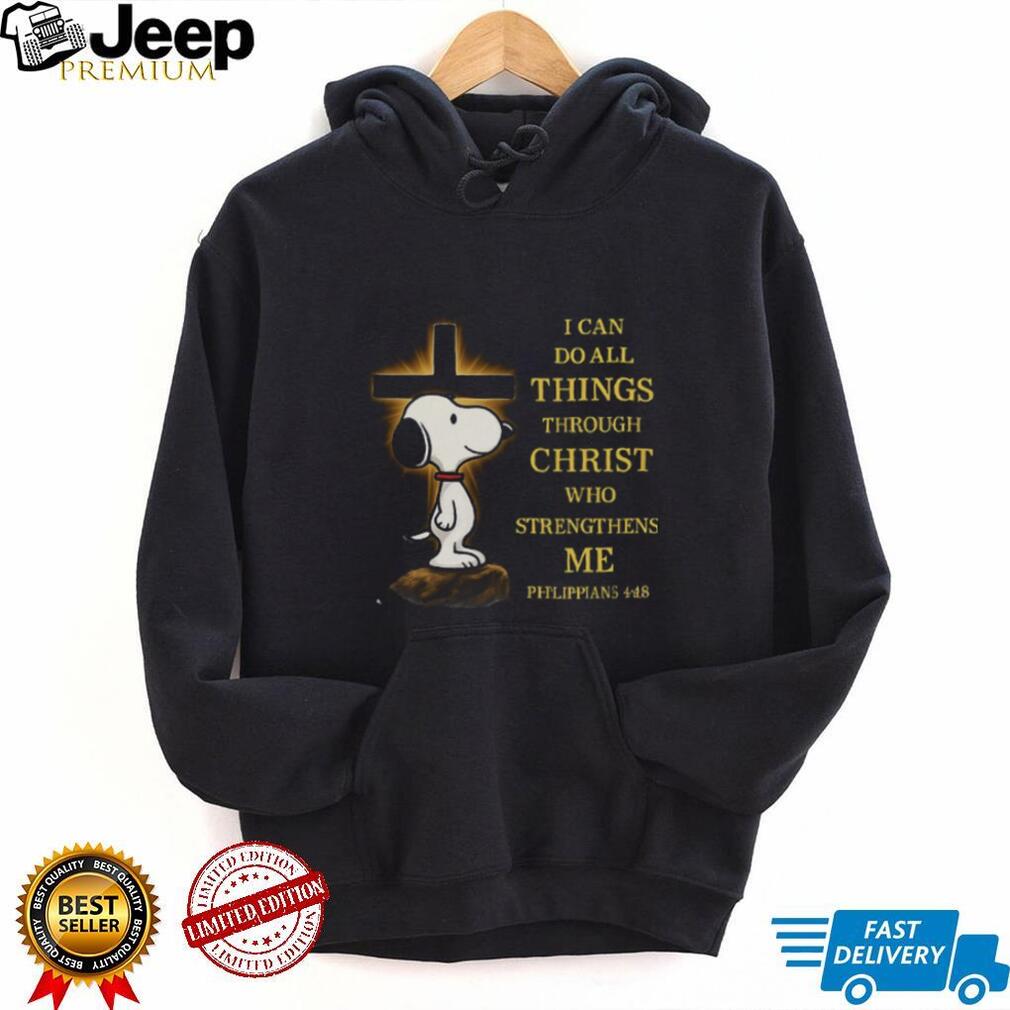 Snoopy I Can Do All Things Through Christ T Shirt, Philippians 413 Bible Verse Tee Snoopy I Can Do All Things Through Christ T Shirt, Philippians 413 Bible Verse Tee