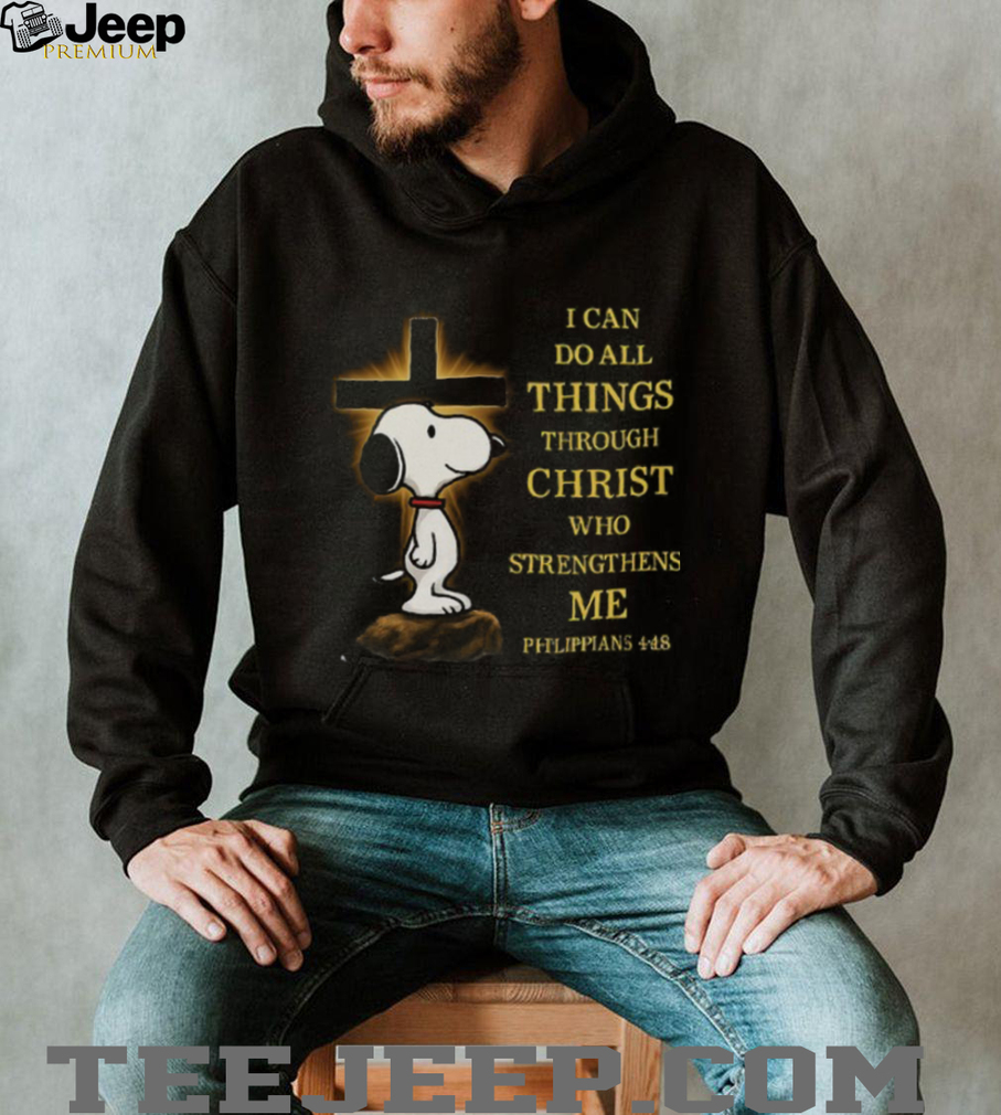 Snoopy I Can Do All Things Through Christ T Shirt, Philippians 413 Bible Verse Tee Snoopy I Can Do All Things Through Christ T Shirt, Philippians 413 Bible Verse Tee