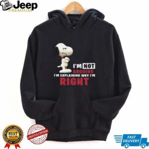 Snoopy I’m Not Arguing I’m Explaining Why I’m Right Shirt, Merch, Gear & Apparel