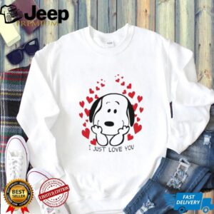Snoopy Love Heart T Shirt, Cute Peanuts Cartoon Character, Unisex Graphic Tee