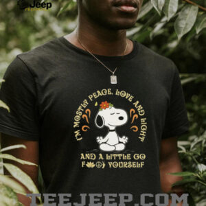 Snoopy Meditating Peace, Love & Light Funny Graphic T Shirt