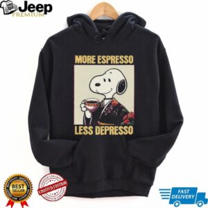 Snoopy More Espresso Less Depresso T Shirt Snoopy More Espresso Less Depresso T Shirt