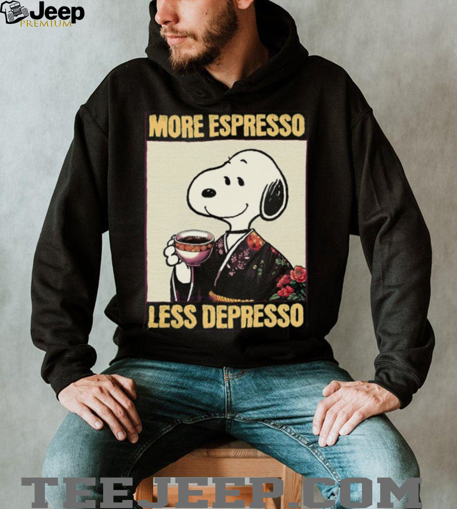Snoopy More Espresso Less Depresso T Shirt Snoopy More Espresso Less Depresso T Shirt