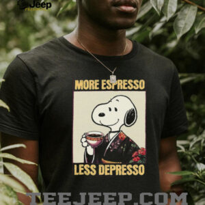Snoopy More Espresso Less Depresso T Shirt