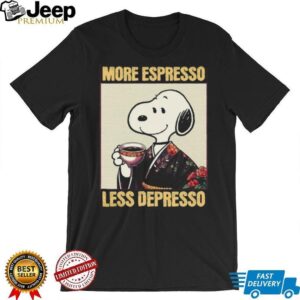 Snoopy More Espresso Less Depresso T Shirt