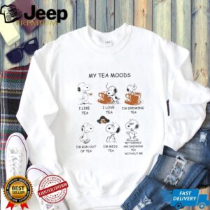 Snoopy My Tea Moods Funny Graphic T Shirt