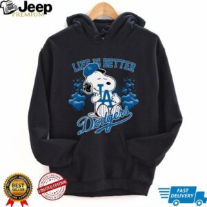 Snoopy Peanuts Life Is Better With Los Angeles Dodgers 2025 T Shirt