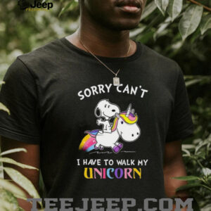 Snoopy Riding Unicorn Sorry Can’t Funny T Shirt