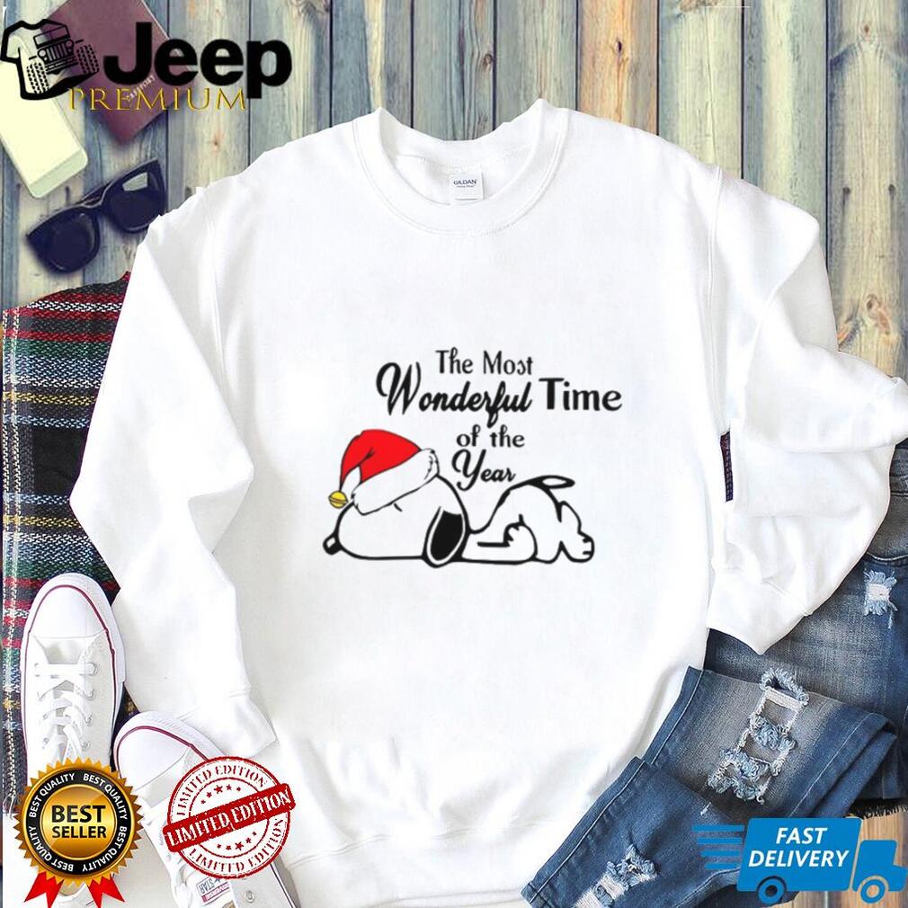Snoopy The Most Wonderful Time of the Year Christmas T Shirt Snoopy The Most Wonderful Time of the Year Christmas T Shirt