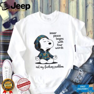 Snoopy Yoga Peanuts Cartoon Meditation T Shirt