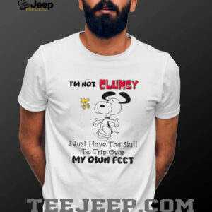 Snoopy and Woodstock I’m not clumsy I just have the skill to trip over my own feet shirt