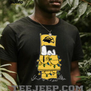 Southern Miss Golden Eagles Snoopy House Christmas Lights Shirt