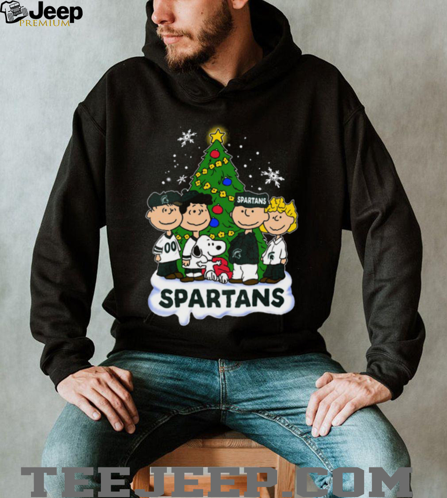 Spartans Peanuts Snoopy and Friends Christmas Shirt Spartans Peanuts Snoopy and Friends Christmas Shirt
